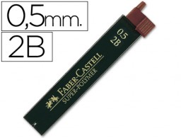 12 minas de grafito Faber Castell 9065 0,5mm. 2B